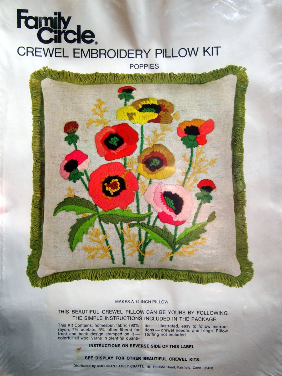 Need A Needle On Twitter Poppies Crewel Embroidery Kit By Family