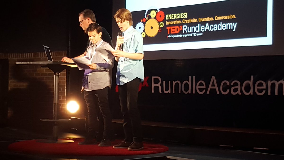Jaxson and Zander are doing a great job hosting #TEDxRundleAcademy