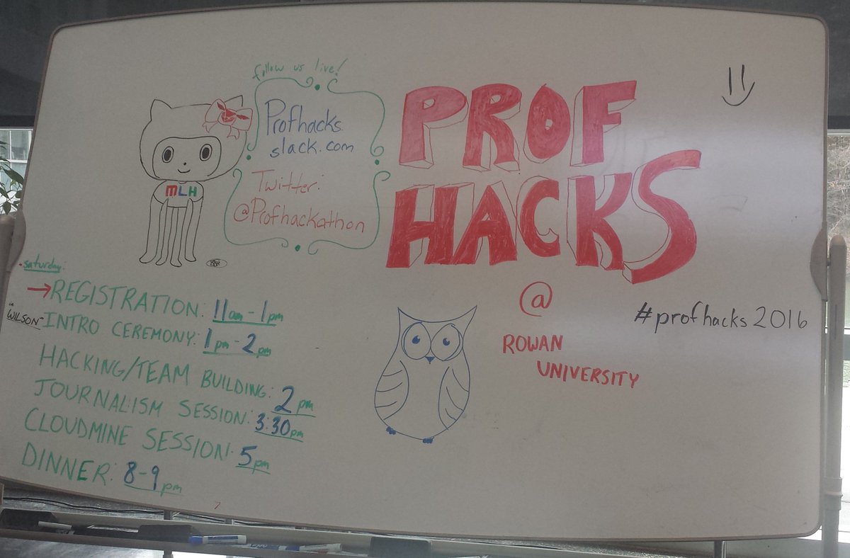 MLHacks's tweet photo. Love the #octocat drawing! Come write or draw something at the #profhacks2016 Idea Corner! @ProfHackathon @github https://t.co/LDjAb7QrcK