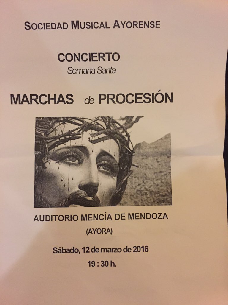 JoseVteAnaya's tweet photo. Concierto de Semana Santa @smayorense. Estreno de la Marcha Virgen de los Dolores. Como cofrade GRACIAS @salvalujan https://t.co/jtqqpDDH69