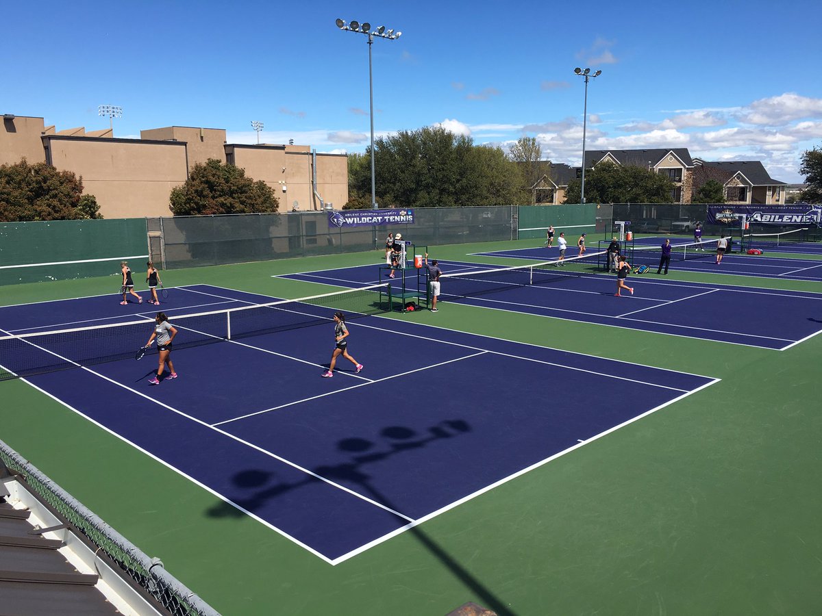 A perfect day with not much wind here in the Big Country for <a href="/acu_tennis/">ACU TENNIS</a> vs SFA. Wildcats currently lead all 3 dbls.