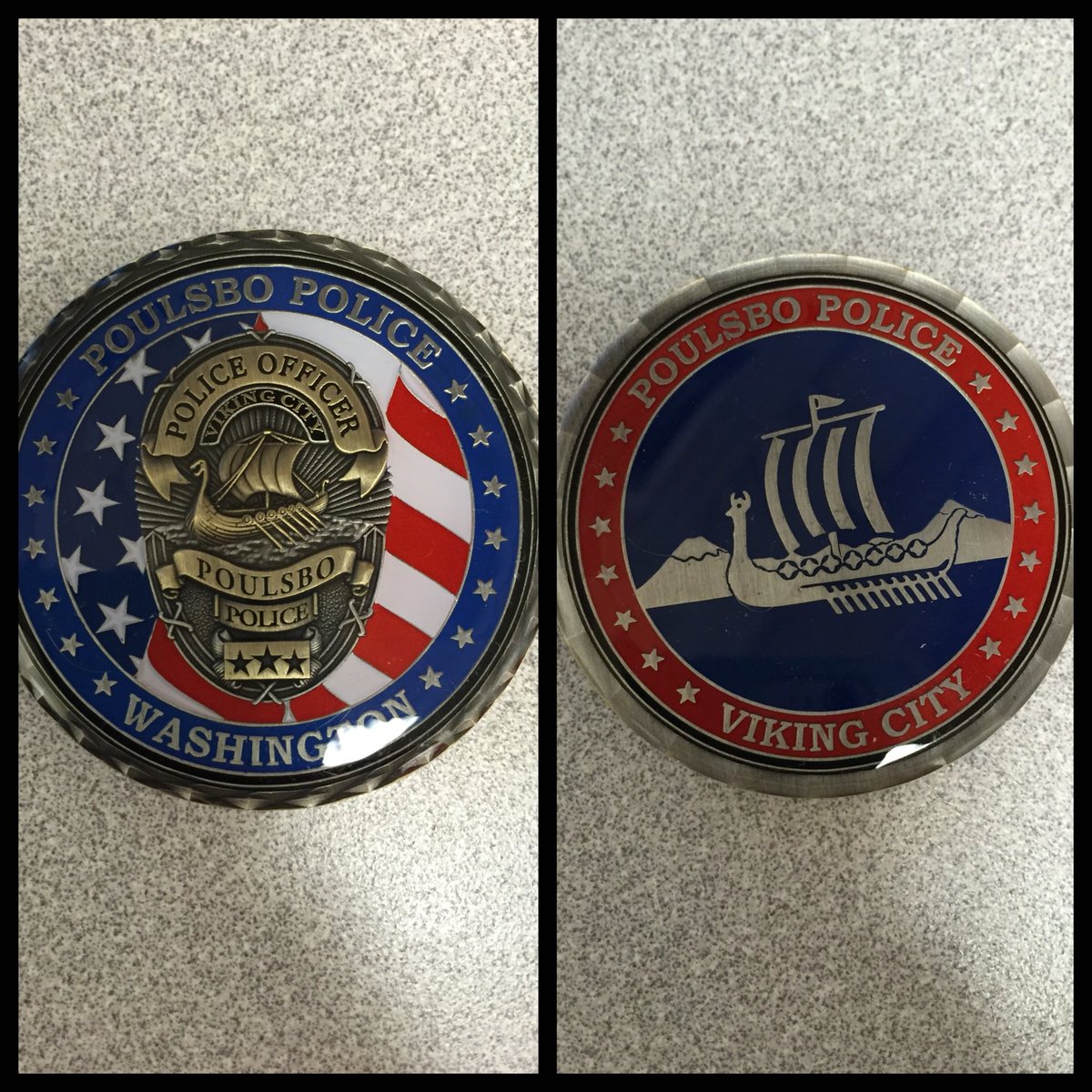 Making new AP partnerships with local law enforcement! :) #PoulsboChallengeCoin @heidilweston @candycanelyle