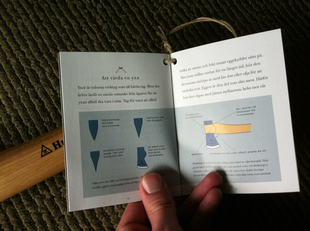 wild4lifemedia's tweet photo. Entire #Hultafors manual is in Swedish. Love it. https://t.co/D0S9RI4xmR