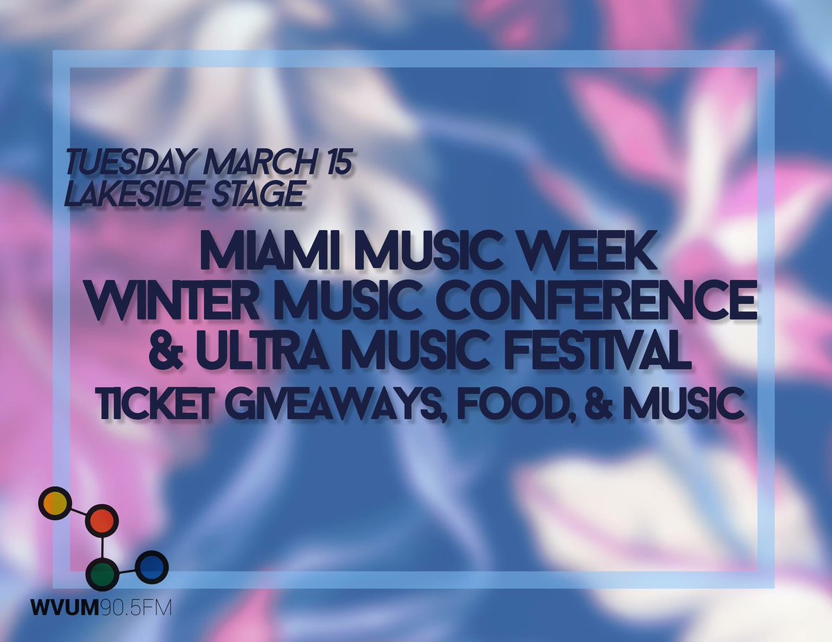 wvum905's tweet image. 🌀💜🔌🌴IT'S THAT TIME OF YEAR AGAIN: @miamimusicweek , @wintermusicconference , &amp;amp; @ultra are almost here !!!