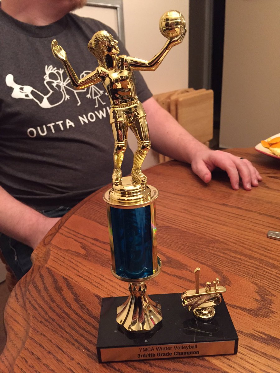 My 9 yr old got her Vball trophy today &amp; said Look, I got my Randy Orton trophy! <a href="/RandyOrton/">Randy Orton</a> <a href="/KimKlro/">Kim Marie ❤️</a> <a href="/MBrantley15/">Brantley</a>