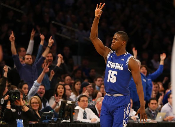 espn's tweet photo. A Pirate Party!

Seton Hall upsets top-seed Villanova 69-67, winning its first Big East tourney title in 23 years. https://t.co/wMNGLNvkJs