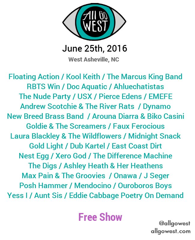 #allgowest #westasheville #completeLineup