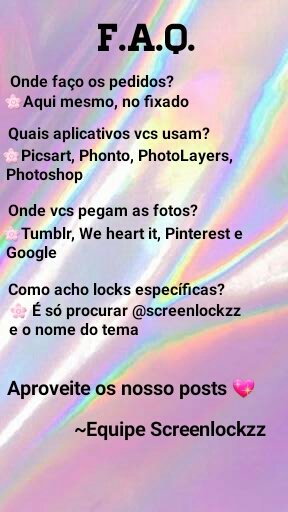 screenlockzz's tweet image. Antes de tudo, leiam isso ~Equipe Screenlockzz
Fav se leu💖