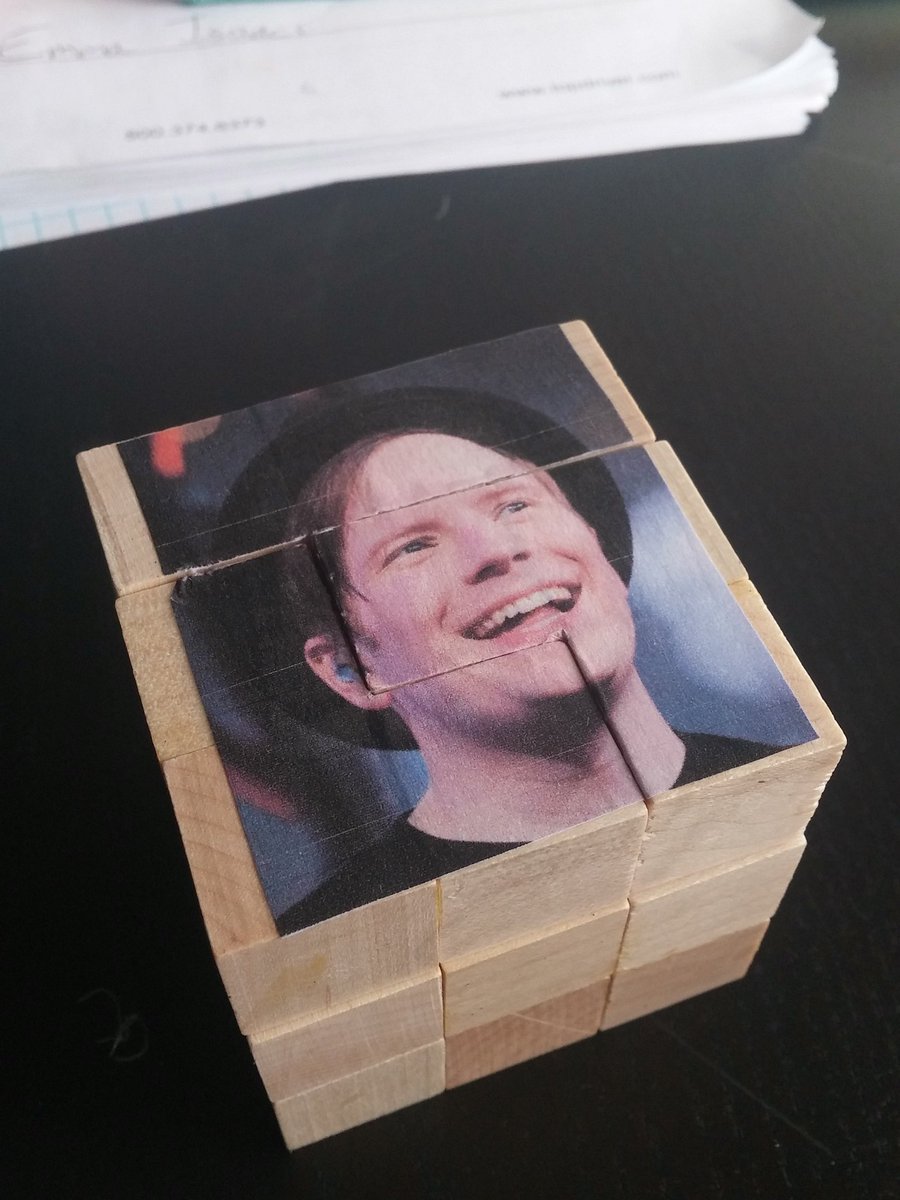 Emma_IStem's tweet photo. Finished designing my puzzle cube. Im a pro at decoration @PatrickStump #stemlc #maker #itwasajokebutnowitsreality https://t.co/fAmX7QJoZr