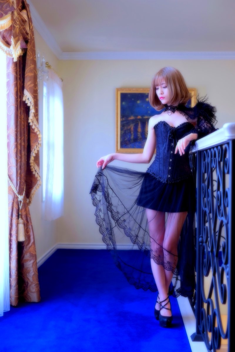 Sirius914's tweet photo. "Silk&amp;Lace"
#ファインダー越しの私とモデルさんの世界 
#studioBluerondo
#天使梨桜さん
#BlackDress
@amatuka_rio https://t.co/ZoDL6f9PLq