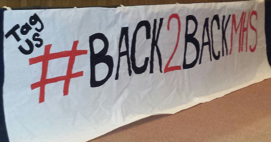 SuptPamHeath's tweet photo. Atmosphere is electric here @SiegelCenter! Martinsville Bulldog fans: Are you ready? #back2backMHS @BulldogsStudent https://t.co/yV3yRQGtui
