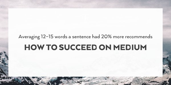 AppsListHunt's tweet image. Medium Articles averaging 12–15 words a sentence had 20% more recommends! - buff.ly/1RFf25Y #Marketing