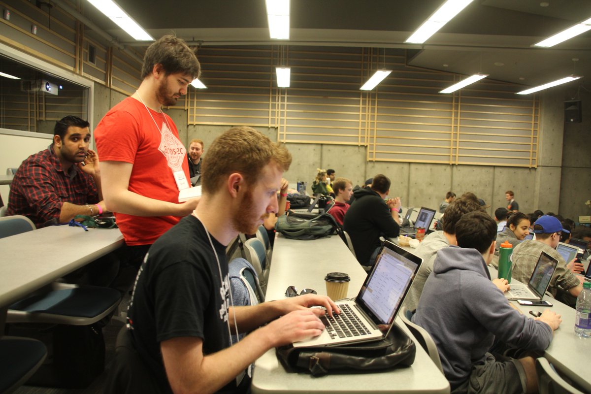 hackuvic's tweet photo. @jpjubinville hard at work at #hackvictoria #hackathon https://t.co/TWLGYQqC4J