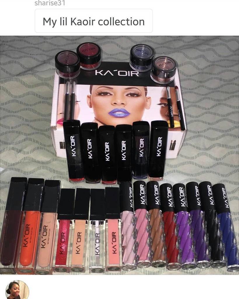 KAOIR_Cosmetics's tweet photo. stacking that #KAOIR up!! ๐ @sharise31 showing us her growing #KAOIRCollection! >> https://t.co/3eTtZ6PJgA https://t.co/EGKWbzROS2