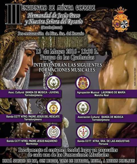 Mañana estaremos en el certamen organizado por la hermandad del <a href="/Hdad_Preso/">Hd. Preso y Rosario</a> , comienza la cuenta atrás....