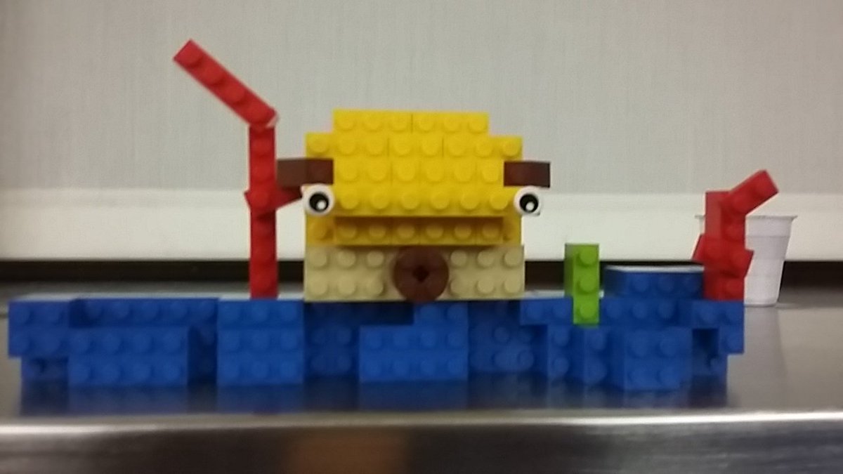 Lego Yellowfish logo in a break moment #intelmaker