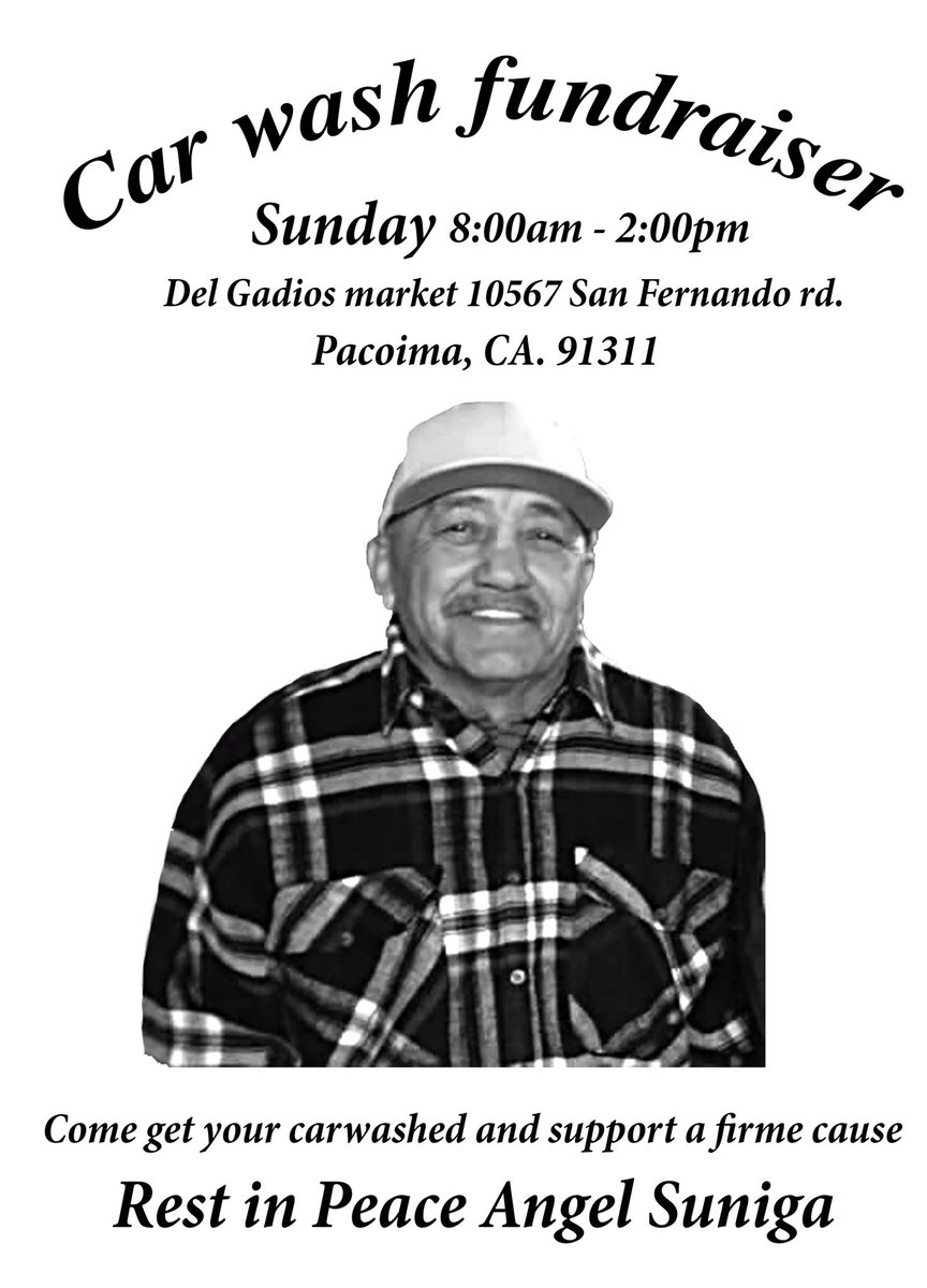 Tomorrow we're having a car wash fund raiser in honor of my friend Angel Suniga. RIP, you will be dearly missed https://t.co/qcaNdoG4tm