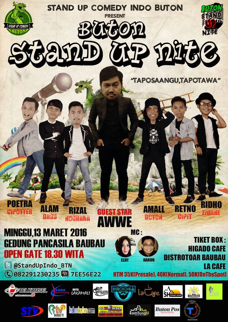 Malam ini tampil di standupnite <a href="/standupindo_btn/">Buton StandUp Comedy</a>. Mari warga Buton merapat :)