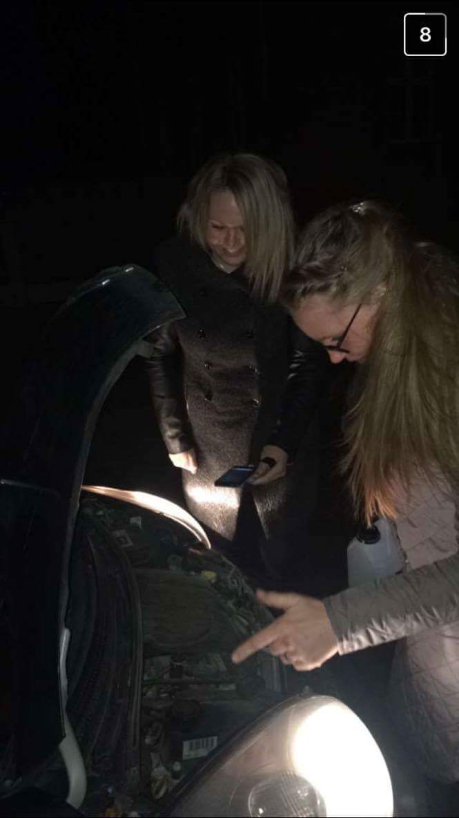 HannahKofod's tweet photo. Fun night with my girls. 😄 #theater #sushisushi #hotchocolate #cartrouble https://t.co/yNjRmcAgSx