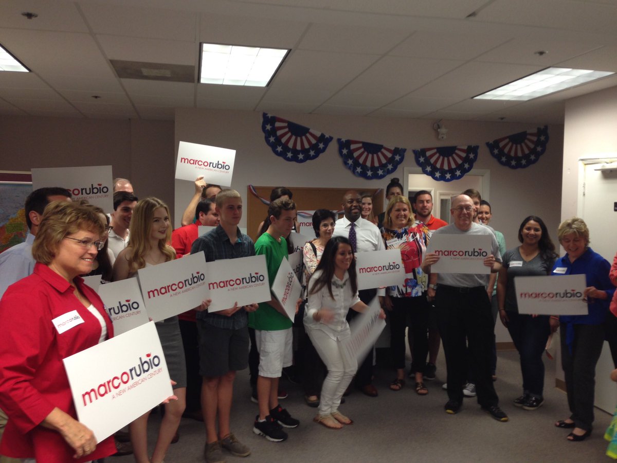 thesamvetter's tweet photo. Thank @SenatorTimScott for coming out to our #BocaRaton office for @marcorubio today #flprimary #TeamMarco https://t.co/UxrTSOgl7a