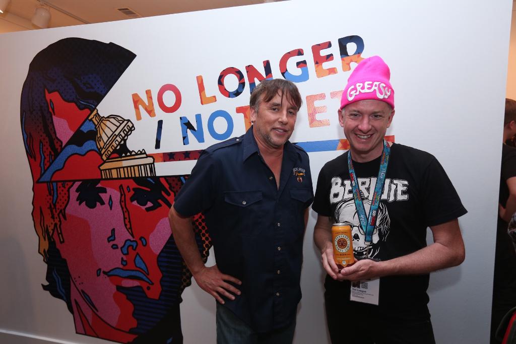 Richard Linklater &amp; <a href="/timalamo/">timalamo</a> hanging out at the No Longer / Not Yet opening.