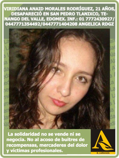 #Tebuscamos Viridiana Anaid Morales de #Morelos desaparece en #Edomex <a href="/cherchezla1/">cherchezlafemme</a>  <a href="/anonima_si/">Anónima</a>