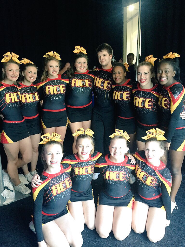 Hanging out with ACE Cheer Company before they perform! Good luck to you all! ❤️💛 #UCAallstar