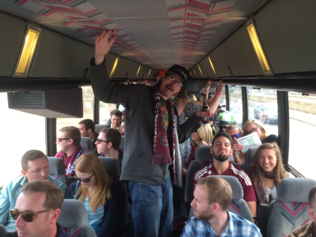 BulldogSG's tweet photo. Full #RapidsShuttle bus today on the way DSG Park to @ColoradoRapids v LA Galaxy. It's good to be back! https://t.co/niV36IrDsn
