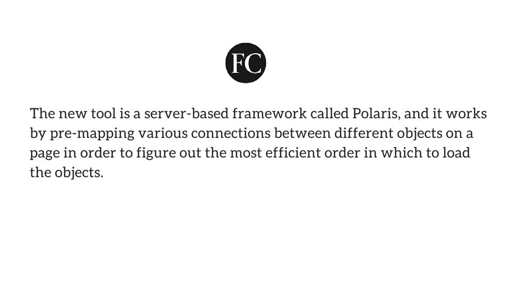 FastCompany's tweet image. Websites could load 34% faster thanks to this tool from MIT buff.ly/1RESv9f
