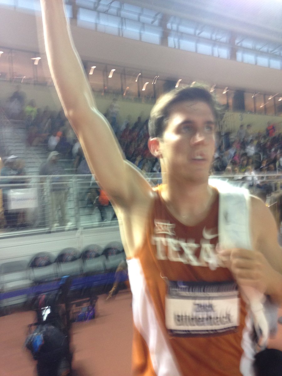 He had to wait for Heat 2 to see the result but Zack Bilderback is NCAA Champ in the 400m! #HookEm #NCAATF