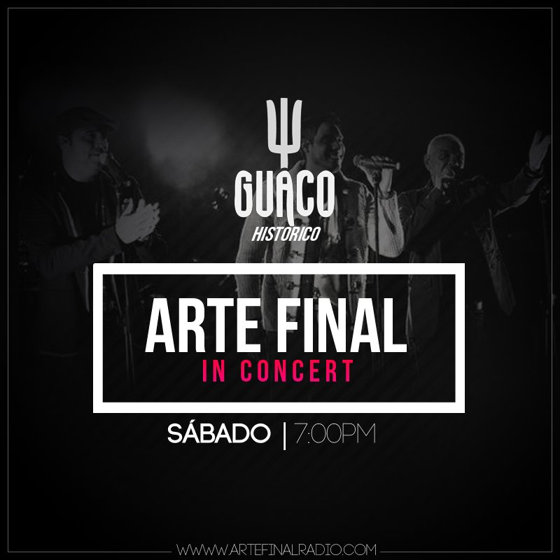 ArteFinalRadio's tweet photo. #AlAire 📻 ARTE FINAL IN CONCERT:
La Super Banda de Venezuela @OficialGuaco
→ https://t.co/tonKZPkAGN #Señal1 https://t.co/JqNMO0t079