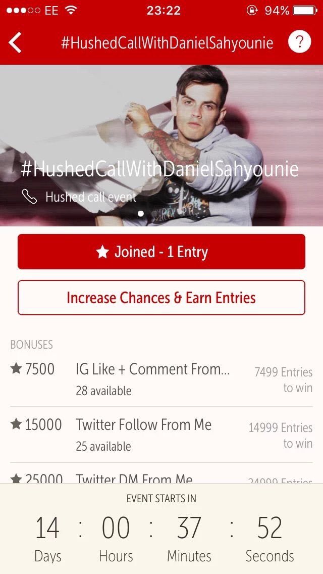 <a href="/danielsahyounie/">daniel sahyounie</a> please follow me, it would make my day so much better #hushedcallwithdanielsahyounie
