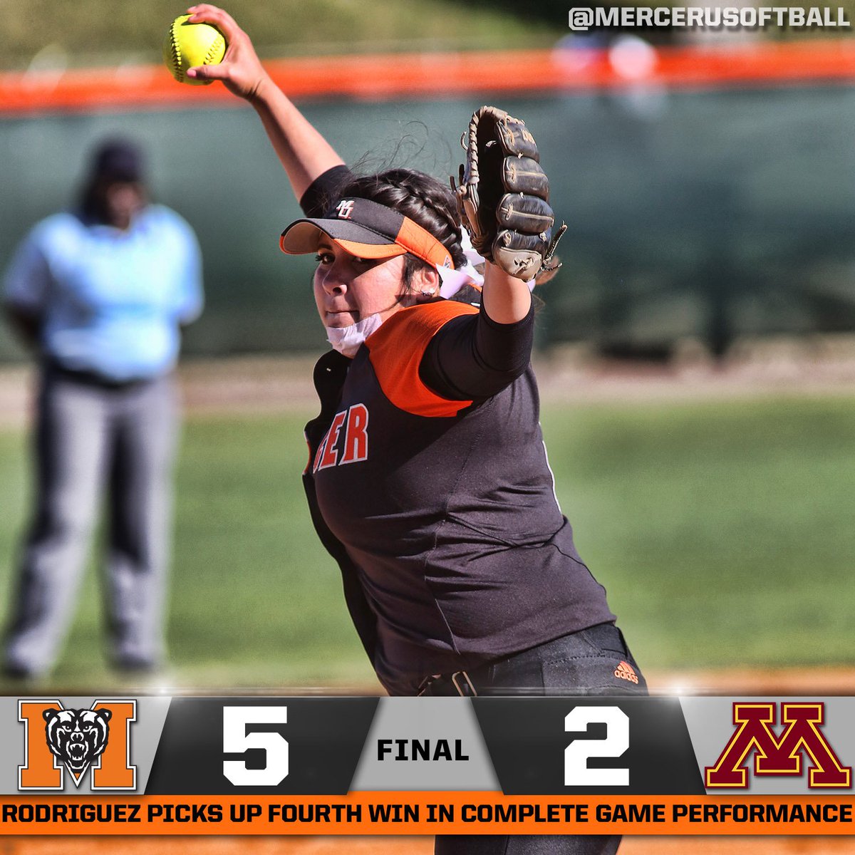 MercerUSoftball's tweet image. BEARS WIN! Rodriguez shuts the door on nationally-ranked Minnesota as Mercer wins 5-2! #BringTheRoar #GoBears