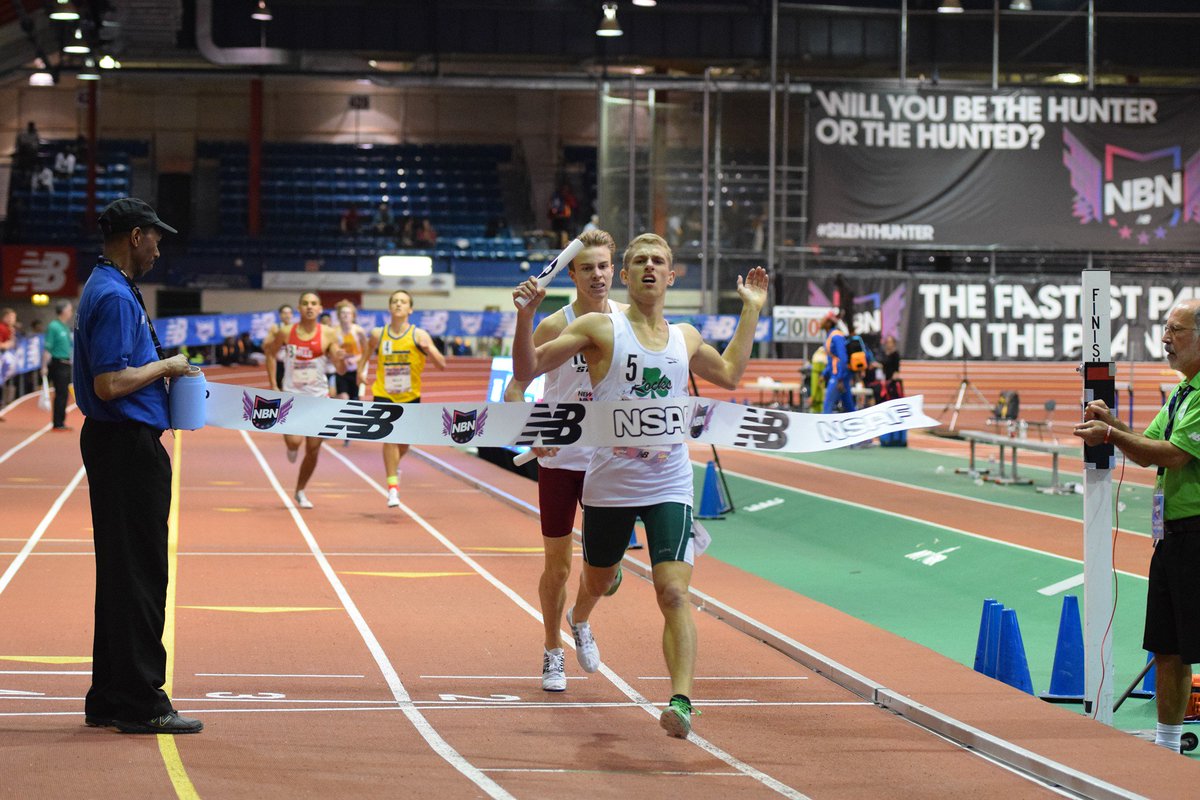 milesplit's tweet photo. Dublin (OH) closes out the night with an 8:45.27 finish in the boys 4x800m, just edging out the "Slow Heat" https://t.co/Npfwn30t4N