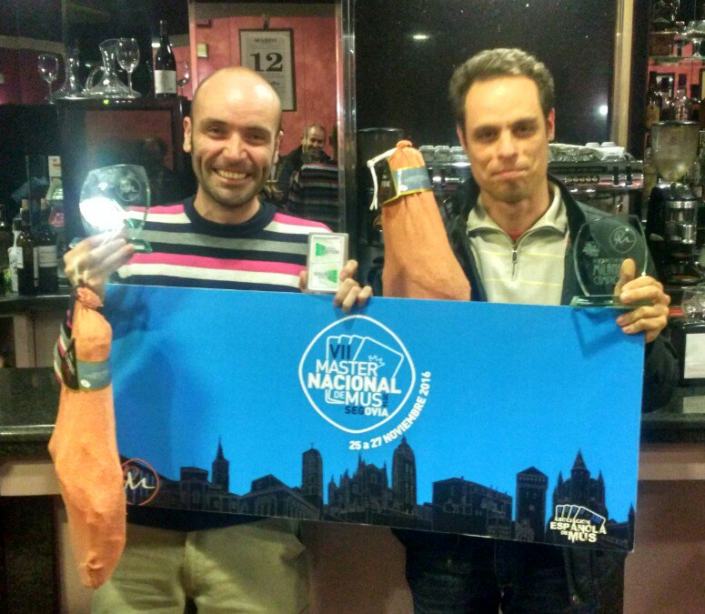 Luis Prieto Atanes y Pablo Diéguez Iglesias, Campeones del IV Torneo de Mus Milanés