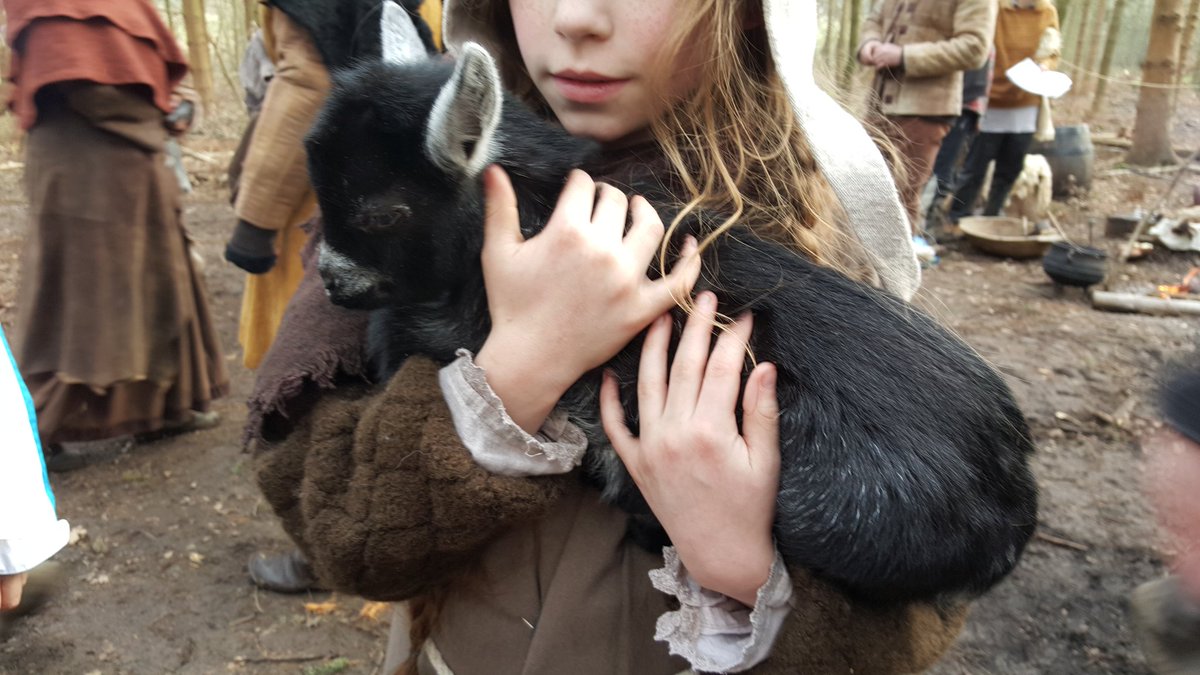 RikRankin's tweet photo. Had these wee guys on set today! #thewyrd #goats! https://t.co/iCxGhQaxDl