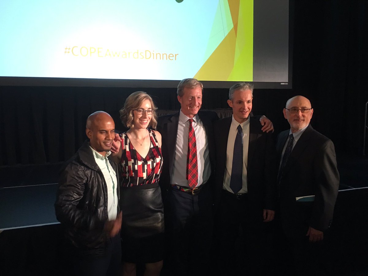 sobaylabor's tweet photo. Great Cope banquet with all of our honorees and keynote speaker Tom Steyer #COPE2016 https://t.co/MMkCIkI9Rf