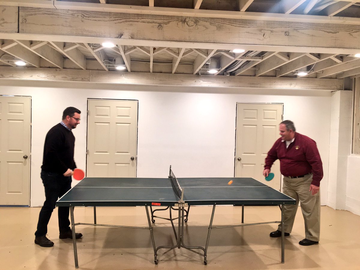 PrometheusLodge's tweet image. That time when the Grand Master &amp;amp; Grand Secretary had a pick up game of ping pong at Carmel Lodge during the #M&amp;amp;W16