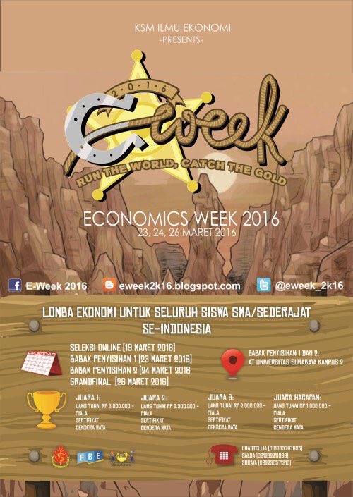 <a href="/osissman14sby/">OSIS SMAN 14 SBY</a> Ksm IlmuEkonomi Ubaya mengadakan lomba ekonomi antar SMA/SMK sederajat yuk bagi yg minat hubungi CP:)