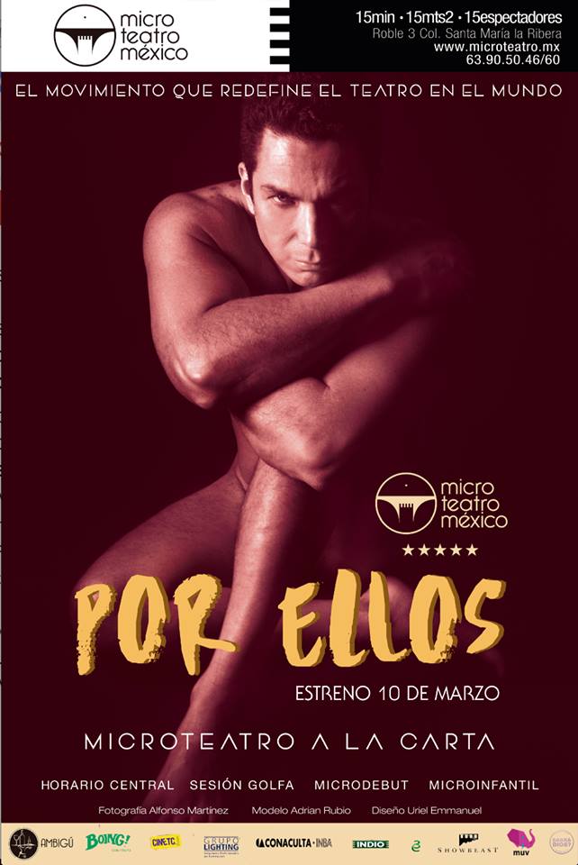 BenjaminasFcArg's tweet photo. Se desnuda @adrianrubioo en la temporada #PorEllos de @microteatromex y este es el póster @Loquecallamoslm https://t.co/MZbsLSjICq