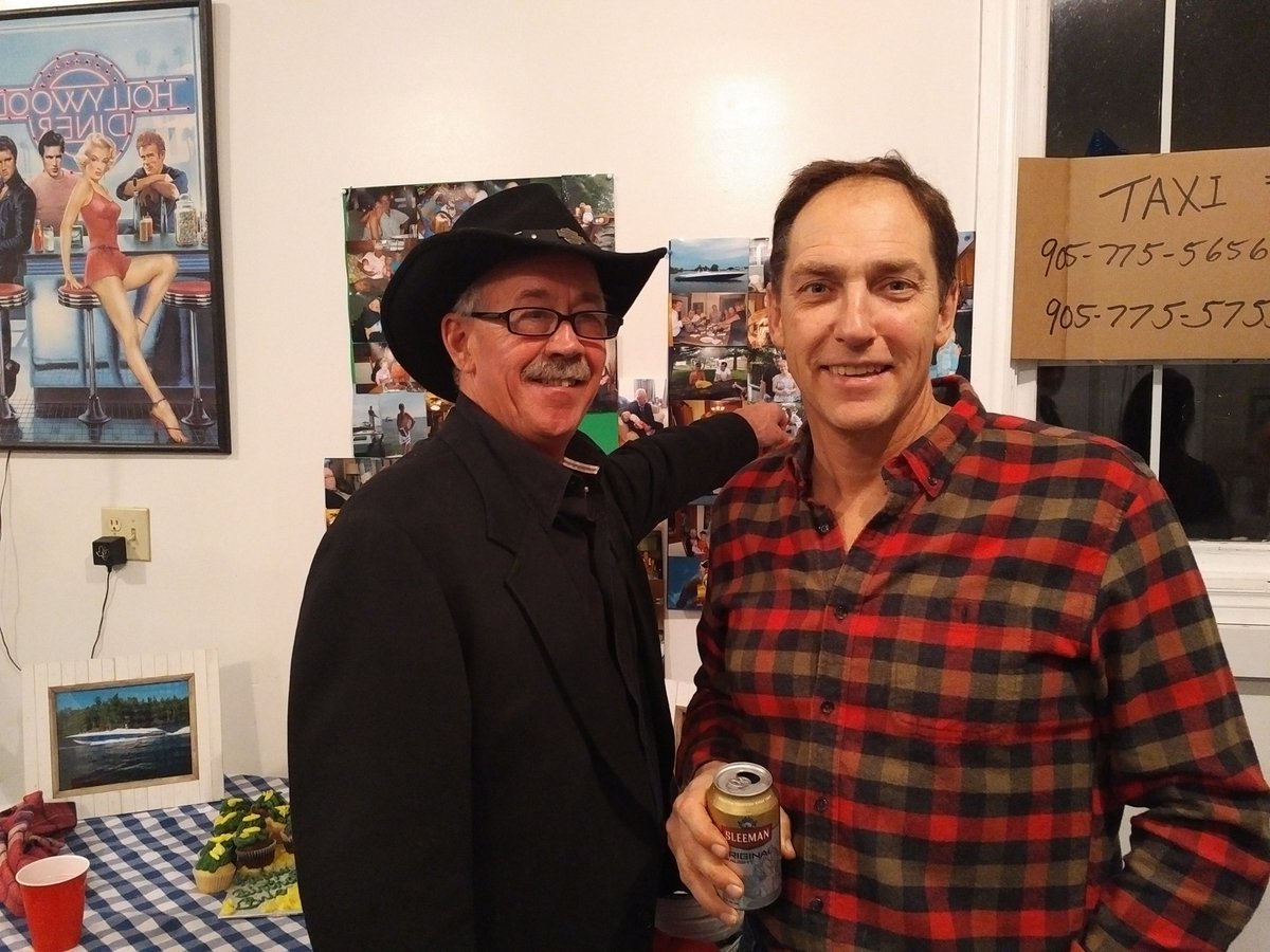 Here is the Birthday boy Brian with Dave Langford on the right. Congrats Brian