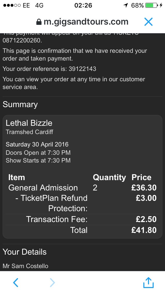 samcosty12's tweet photo. @LethalBizzle see you in Cardiff π@charmarsha #denchgang #BOX2016 #POW2011 https://t.co/bWppr1E4Sr