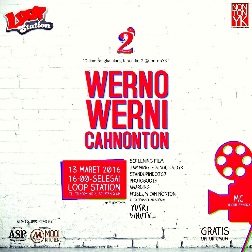 LoopStation_YK's tweet image. Kl ada yg tanya nanti malem ada acara apa di @loopstation_yk ini jawabannya. @nontonYK #loopcorner4 #loopstationyk