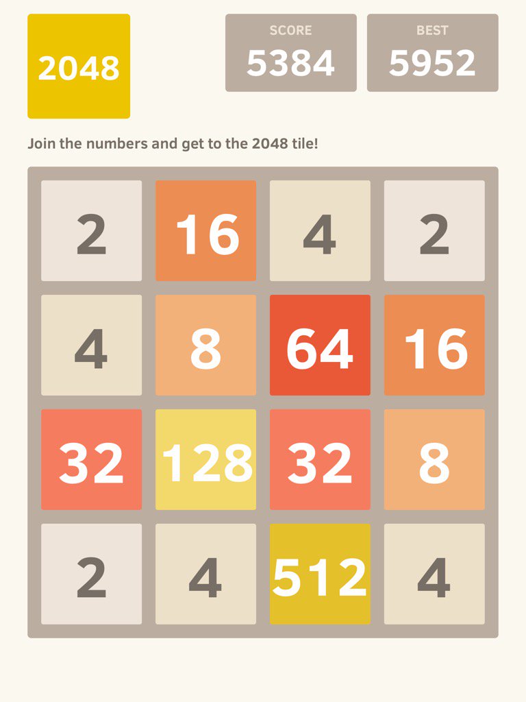 AlphaAnime_N's tweet photo. I scored 5384 points at 2048, a game where you join numbers to score high! @2048_game https://t.co/w4fDcaKQMR https://t.co/0lca8rST08