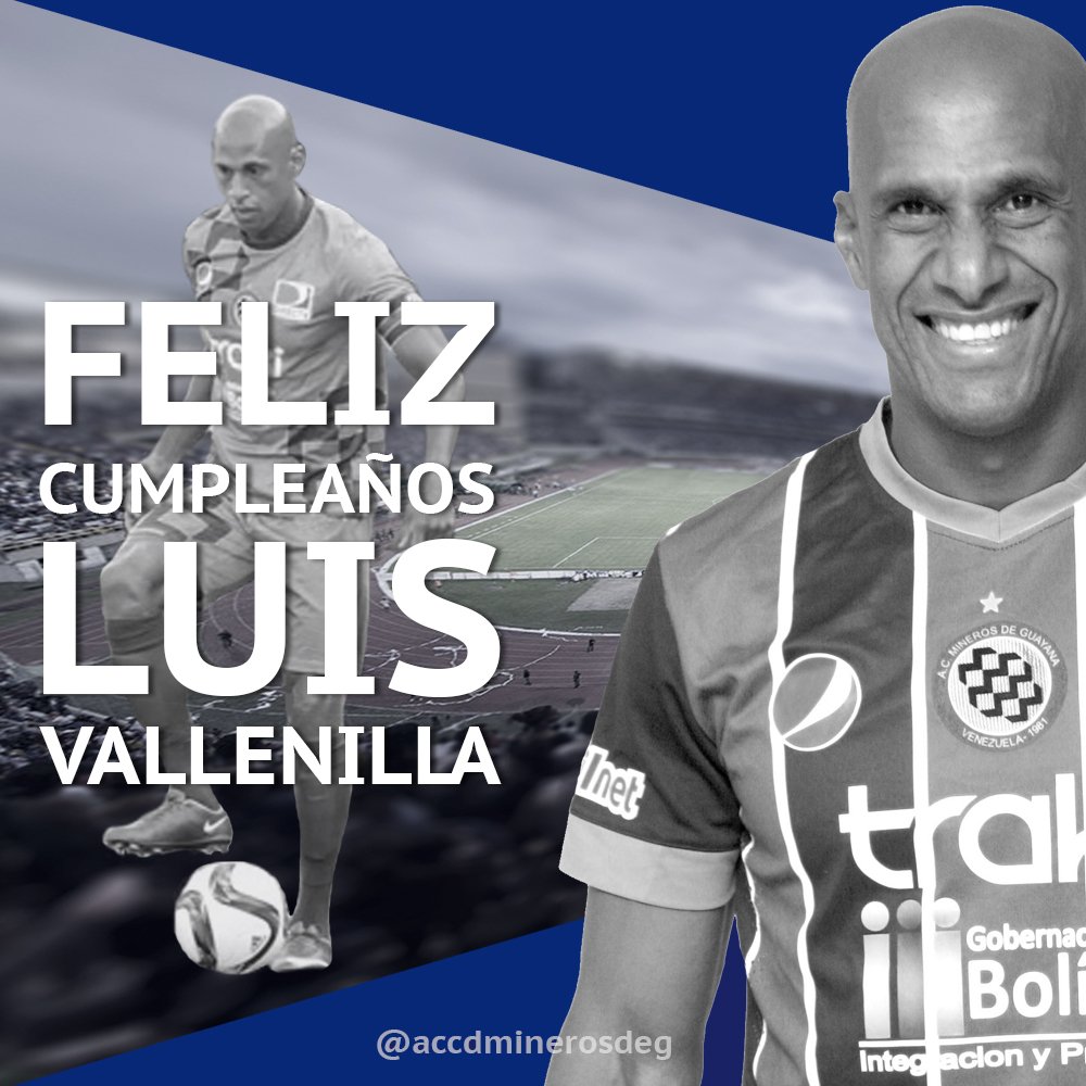 MinerosGuayana's tweet photo. ¡Felicidades a nuestro emblemático jugador @lvallenilla   por su cumpleaños! 🎂 #VamosMineros ⚫🔵⚽ https://t.co/UzaFsaZZSc