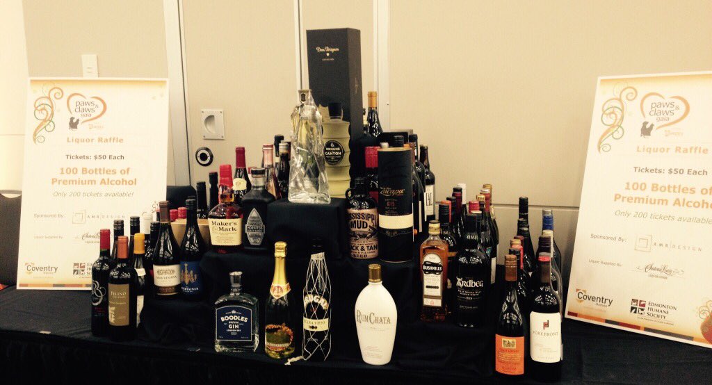AMREdmonton's tweet photo. Best prize of the night at the @EdmontonHumane #Paws&Claws gala brought to you by yours truly #Boozetree #Amrdesign https://t.co/1fHHKgSxmF