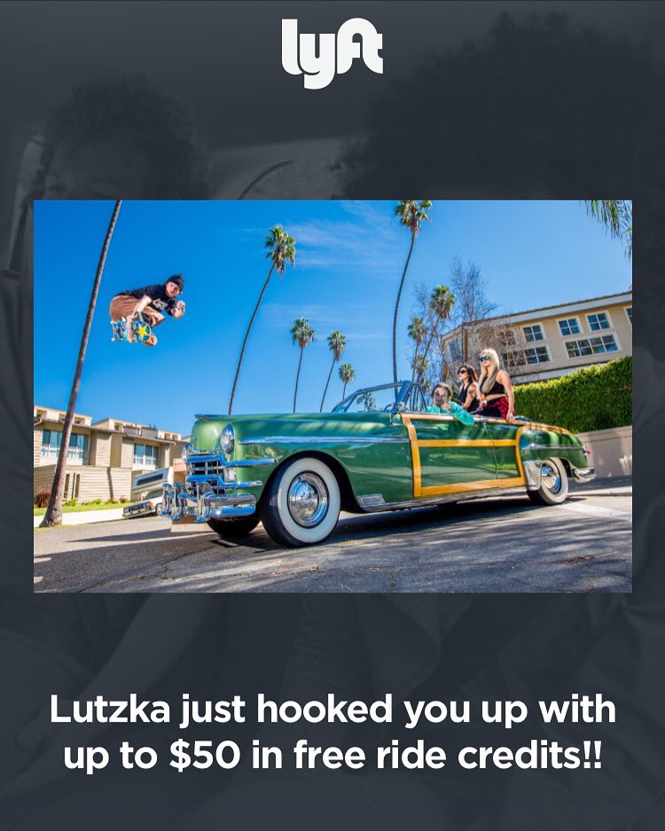 GregLutzka's tweet photo. Be safe this weekend !! Here is $50 in credit for Lyft Free.

Use Promo Code: LUTZKA

https://t.co/UW5LxQY5l8 https://t.co/prjR4wdqwU