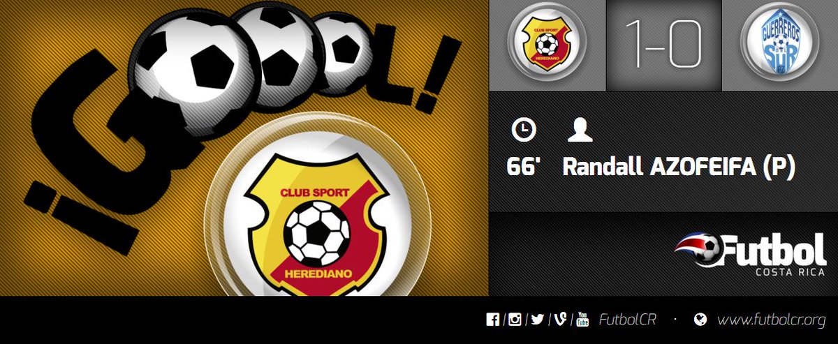 FutbolCR's tweet photo. Goool del @csherediano1921!!!
Dramático penal de Azofeifa, pero se abre la cuenta en Heredia #CSHvMPZ https://t.co/Td9iXR9fTP