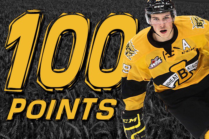 bdnwheatkings's tweet photo. .@nolan_patrick19 gets his 100th point of the year! First 17-year old #BWK to do it since Allison &amp; Propp in '76-77 https://t.co/ydr8fQg8K7