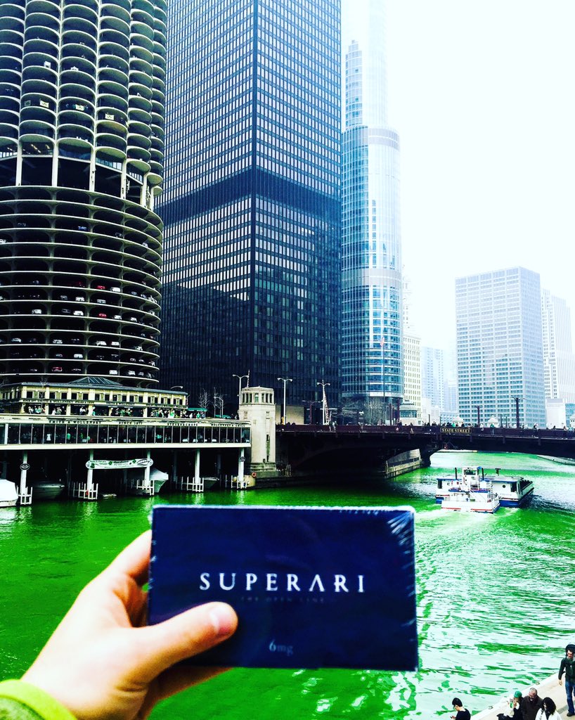 SuperariVapor's tweet photo. In chicago all week celebrating St. Patrick's Day #vape #SUPERARI #ecig #superarivapor #samplepack #Vapor https://t.co/izkpdaHmZE